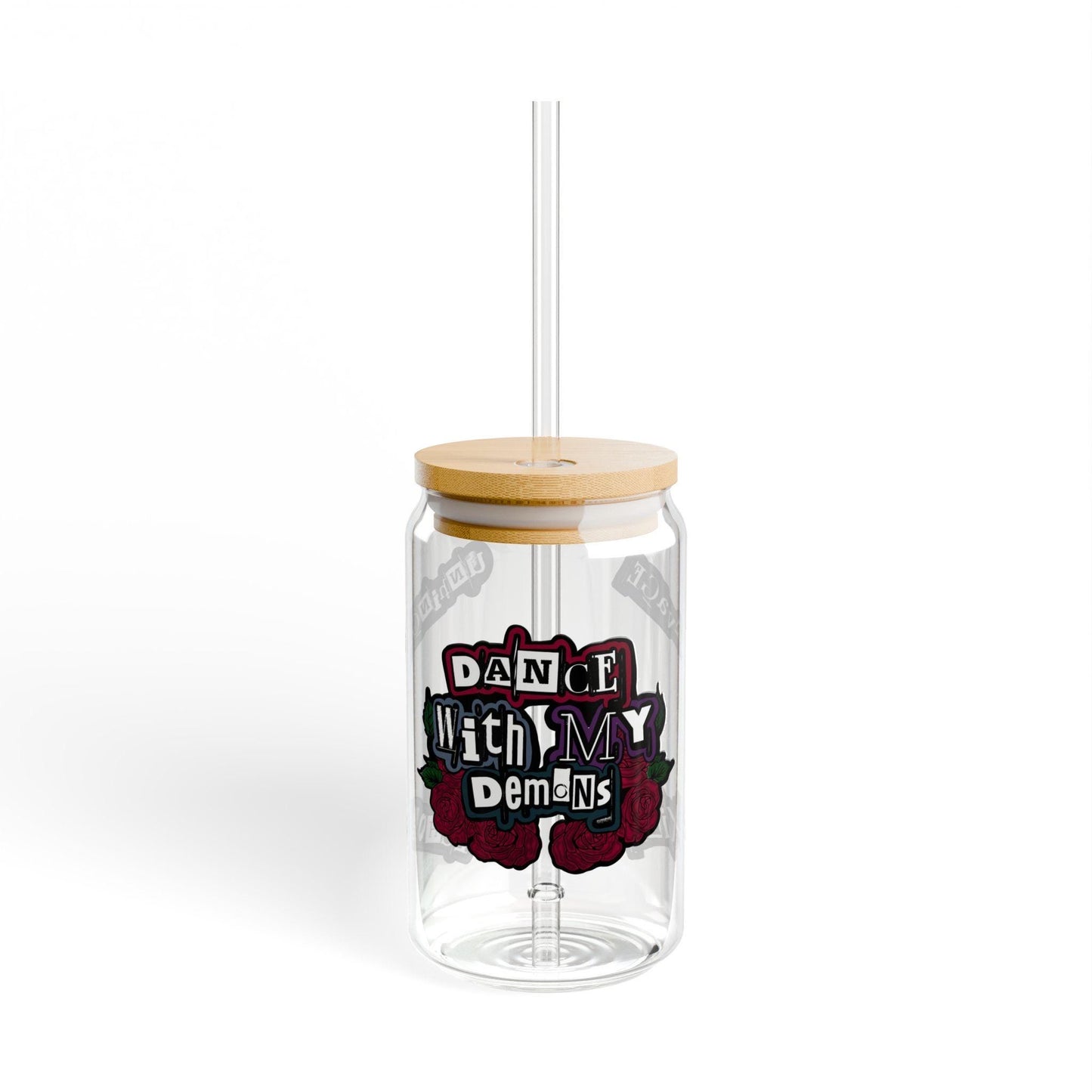 Dance With My Demons Sipper Glass | Officially Licensed Bookish Drinkware | Dark Romance Glass Cup