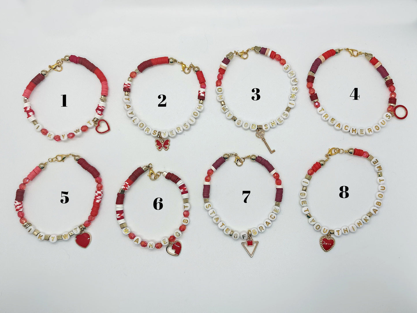 Red Era Friendship Bracelet | Handmade Beaded Bracelet | Concert Trading Bracelet