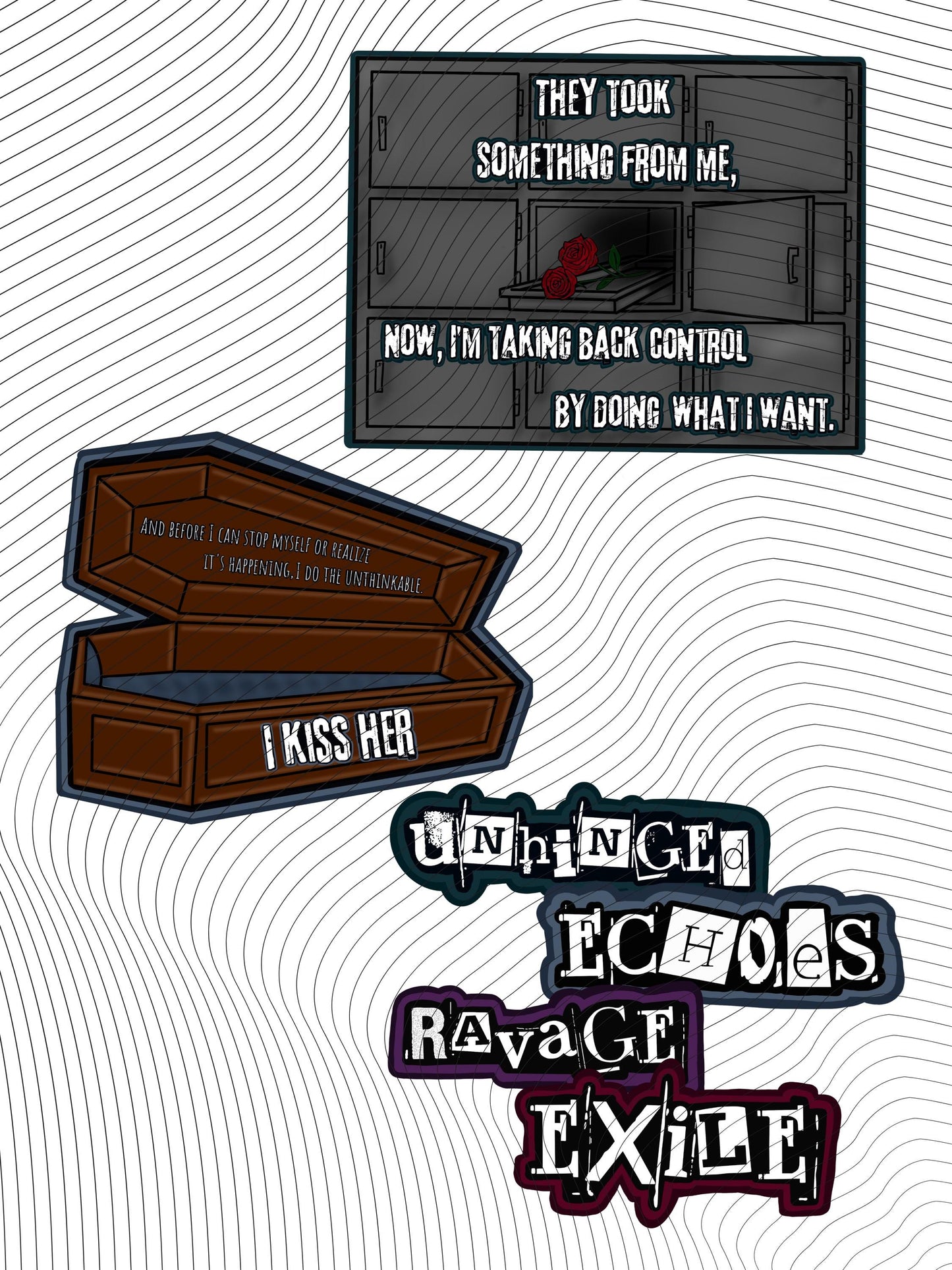 Dance With My Demons Stickers | Officially Licensed Bookish Stickers | Dark Romance Sticker Pack