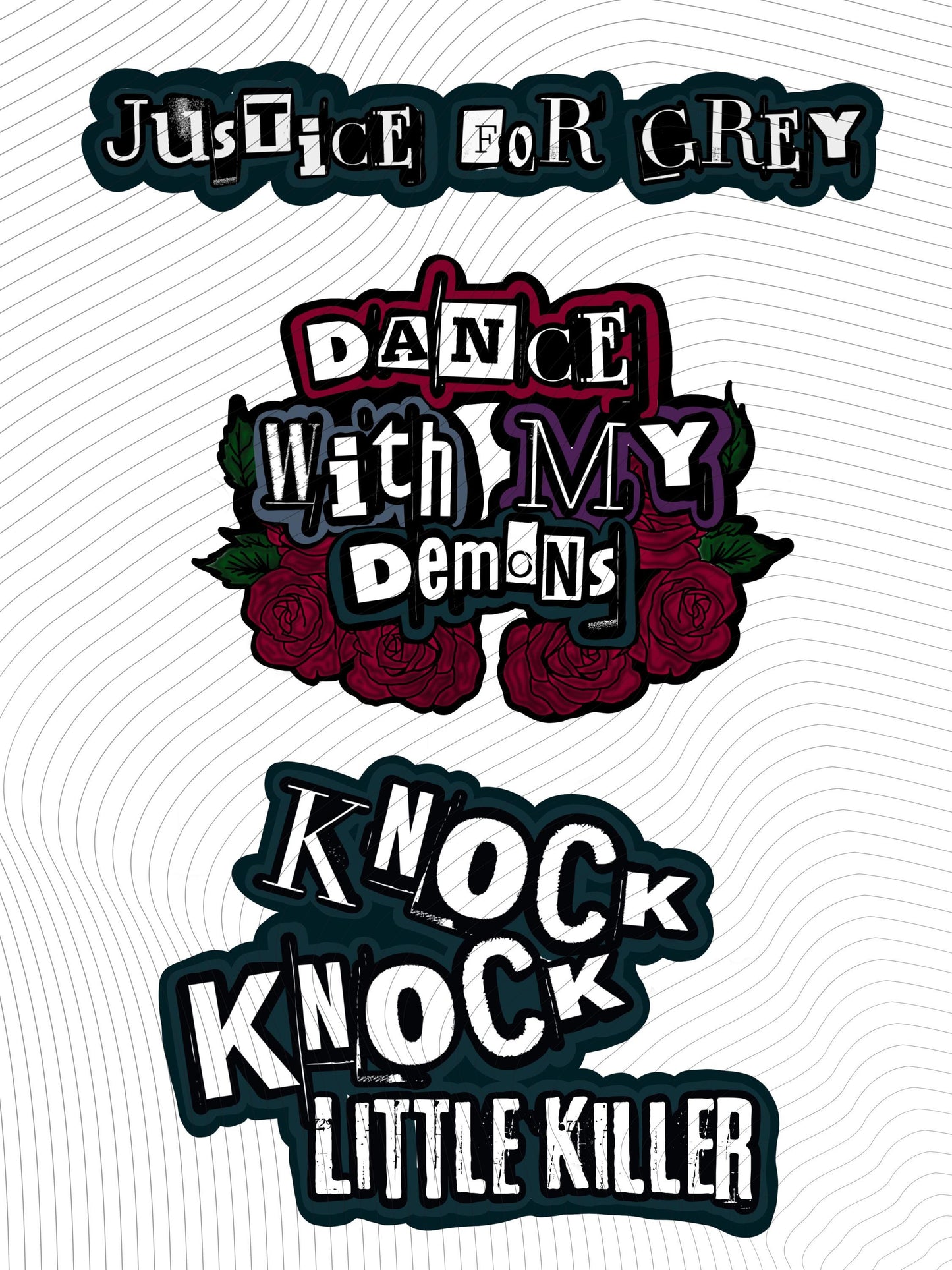 Dance With My Demons Stickers | Officially Licensed Bookish Stickers | Dark Romance Sticker Pack