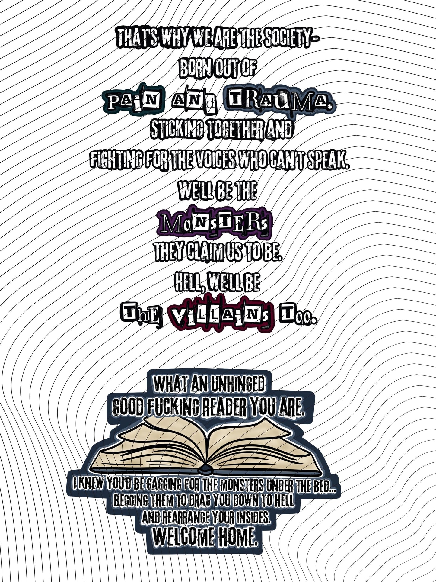 Dance With My Demons Stickers | Officially Licensed Bookish Stickers | Dark Romance Sticker Pack