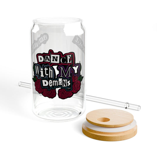 Dance With My Demons Sipper Glass | Officially Licensed Bookish Drinkware | Dark Romance Glass Cup