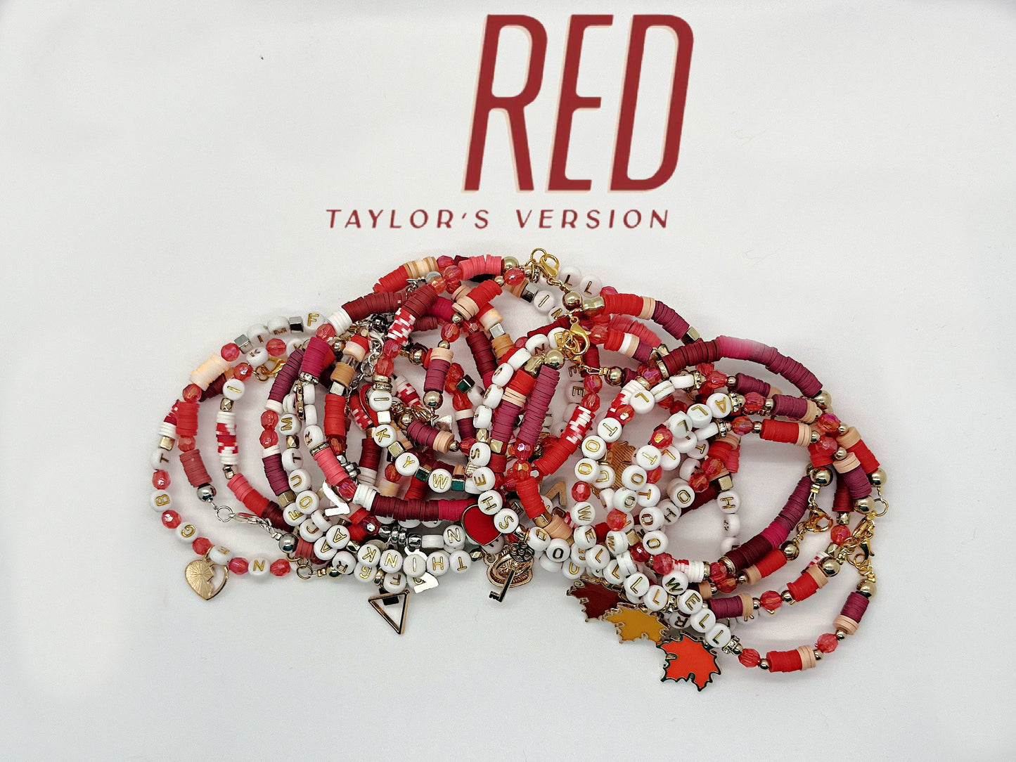 Red Era Friendship Bracelet | Handmade Beaded Bracelet | Concert Trading Bracelet