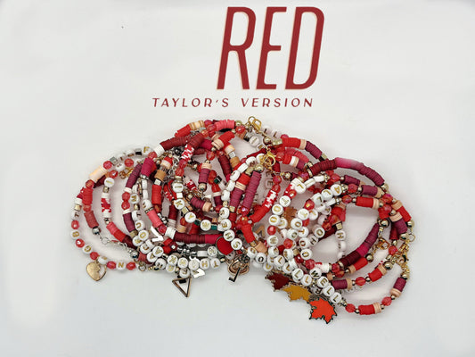 Red Era Friendship Bracelet | Handmade Beaded Bracelet | Concert Trading Bracelet